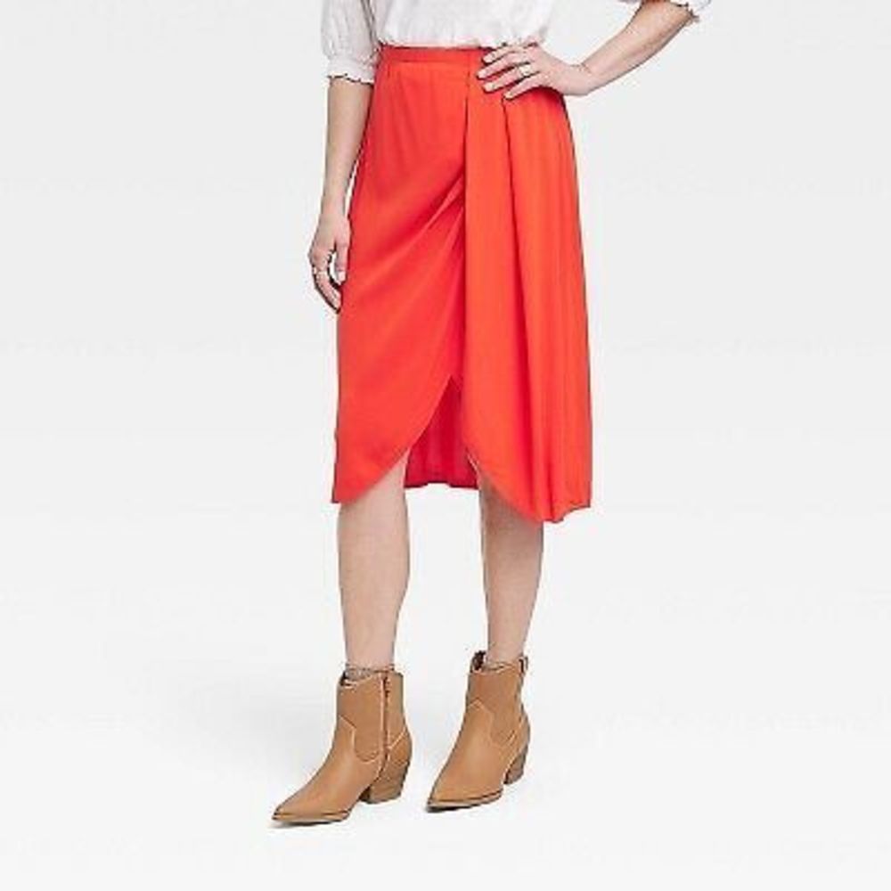 Elegant Orange Women's Skirt